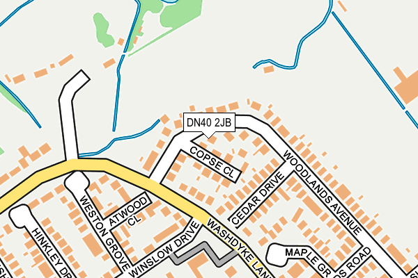 DN40 2JB map - OS OpenMap – Local (Ordnance Survey)