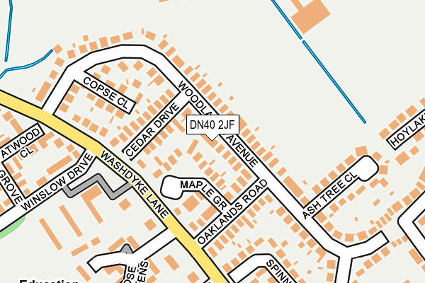 DN40 2JF map - OS OpenMap – Local (Ordnance Survey)