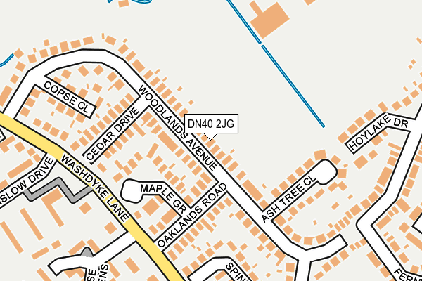 DN40 2JG map - OS OpenMap – Local (Ordnance Survey)