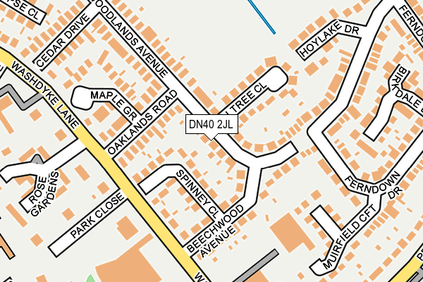 DN40 2JL map - OS OpenMap – Local (Ordnance Survey)