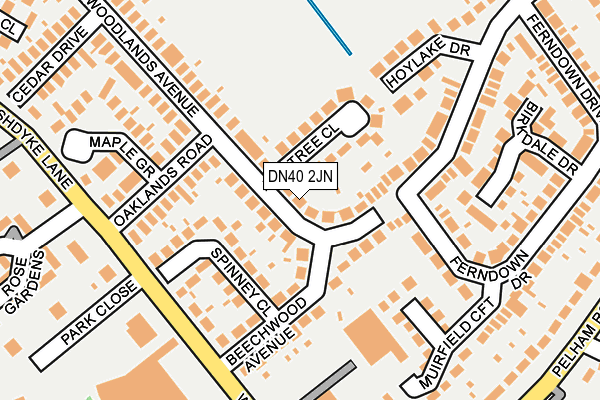 DN40 2JN map - OS OpenMap – Local (Ordnance Survey)