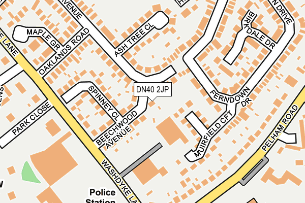 DN40 2JP map - OS OpenMap – Local (Ordnance Survey)