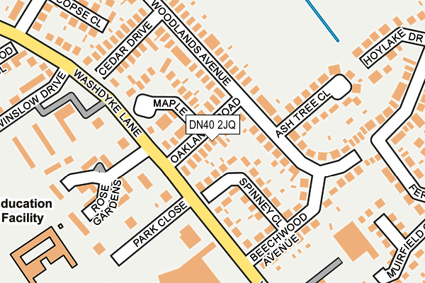 DN40 2JQ map - OS OpenMap – Local (Ordnance Survey)