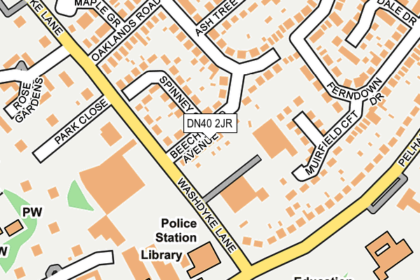 DN40 2JR map - OS OpenMap – Local (Ordnance Survey)