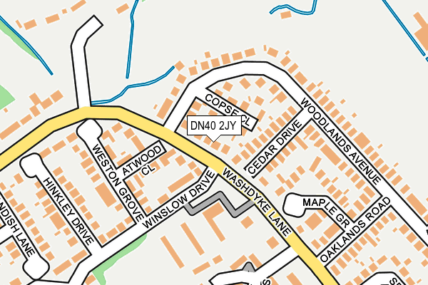 DN40 2JY map - OS OpenMap – Local (Ordnance Survey)