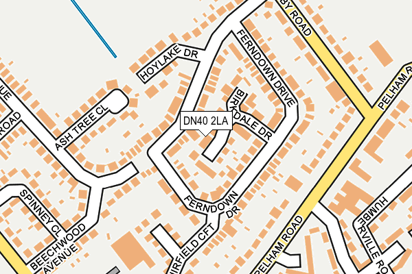 DN40 2LA map - OS OpenMap – Local (Ordnance Survey)