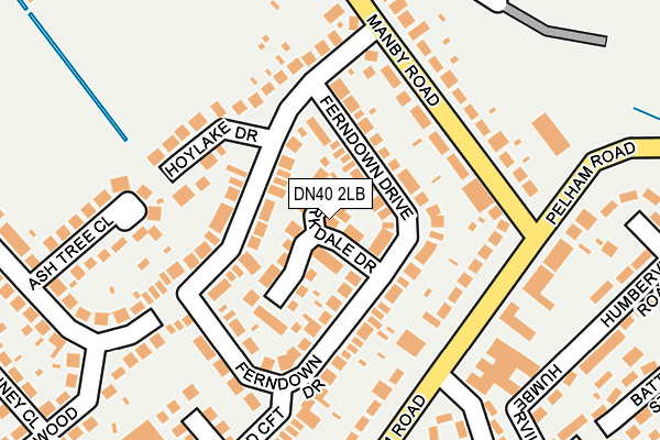 DN40 2LB map - OS OpenMap – Local (Ordnance Survey)