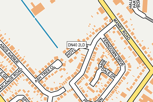 DN40 2LD map - OS OpenMap – Local (Ordnance Survey)