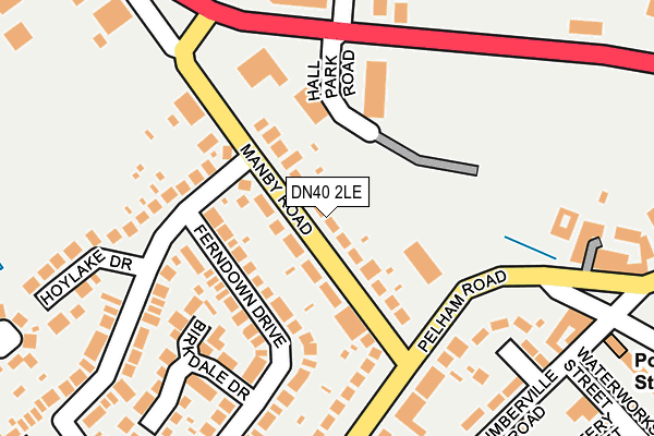 DN40 2LE map - OS OpenMap – Local (Ordnance Survey)