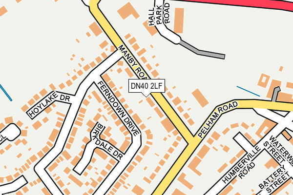 DN40 2LF map - OS OpenMap – Local (Ordnance Survey)