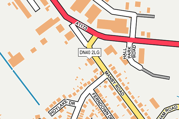 DN40 2LG map - OS OpenMap – Local (Ordnance Survey)