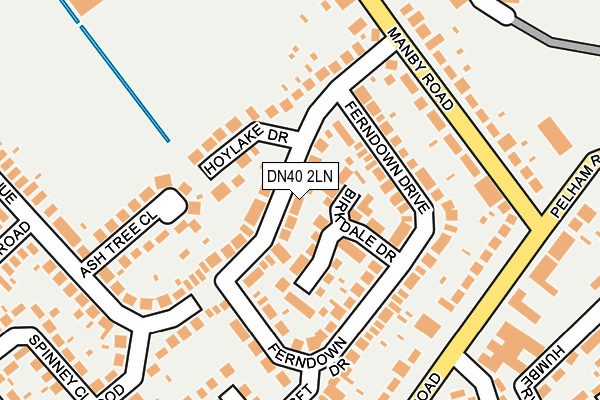 DN40 2LN map - OS OpenMap – Local (Ordnance Survey)