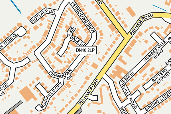DN40 2LP map - OS OpenMap – Local (Ordnance Survey)