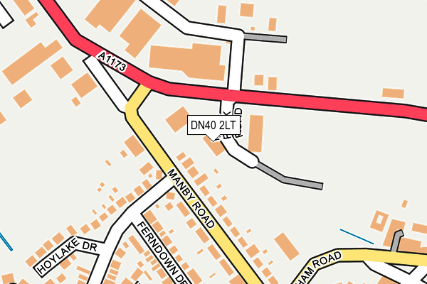 DN40 2LT map - OS OpenMap – Local (Ordnance Survey)