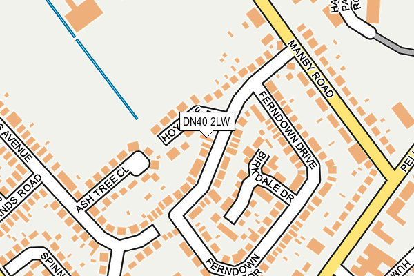 DN40 2LW map - OS OpenMap – Local (Ordnance Survey)