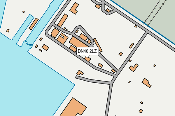 DN40 2LZ map - OS OpenMap – Local (Ordnance Survey)