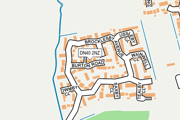 DN40 2NZ map - OS OpenMap – Local (Ordnance Survey)