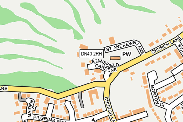 DN40 2RH map - OS OpenMap – Local (Ordnance Survey)