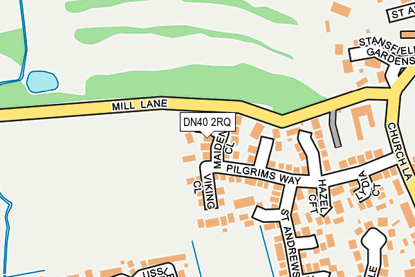 DN40 2RQ map - OS OpenMap – Local (Ordnance Survey)