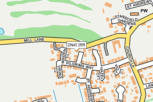 DN40 2RR map - OS OpenMap – Local (Ordnance Survey)