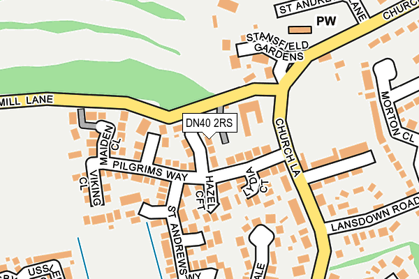DN40 2RS map - OS OpenMap – Local (Ordnance Survey)