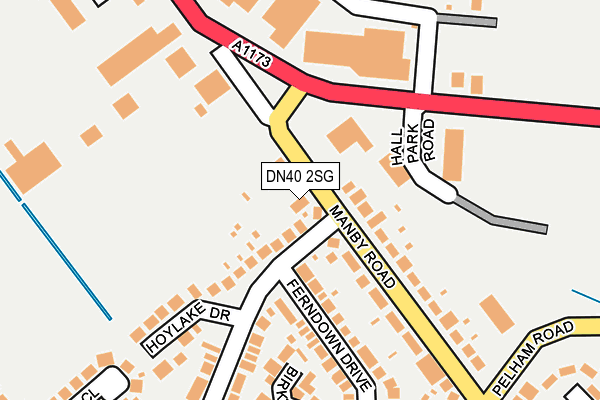 DN40 2SG map - OS OpenMap – Local (Ordnance Survey)