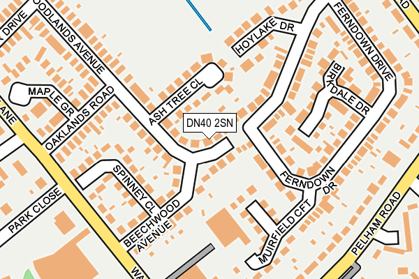 DN40 2SN map - OS OpenMap – Local (Ordnance Survey)