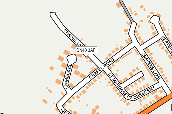 DN40 3AF map - OS OpenMap – Local (Ordnance Survey)
