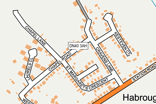 DN40 3AH map - OS OpenMap – Local (Ordnance Survey)