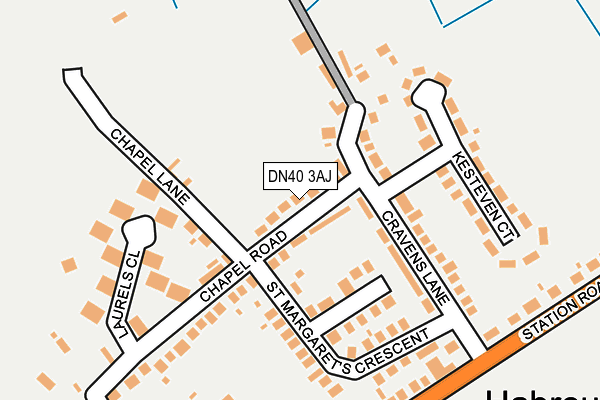 DN40 3AJ map - OS OpenMap – Local (Ordnance Survey)
