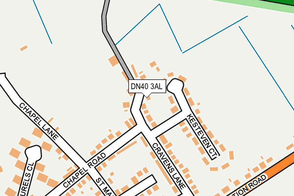 DN40 3AL map - OS OpenMap – Local (Ordnance Survey)