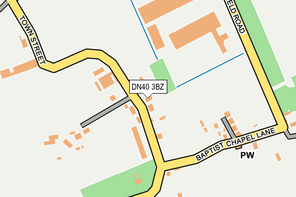 DN40 3BZ map - OS OpenMap – Local (Ordnance Survey)