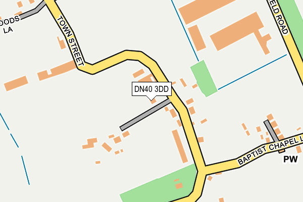 DN40 3DD map - OS OpenMap – Local (Ordnance Survey)