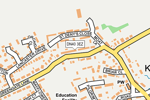DN40 3EZ map - OS OpenMap – Local (Ordnance Survey)