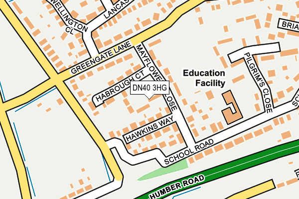 DN40 3HG map - OS OpenMap – Local (Ordnance Survey)