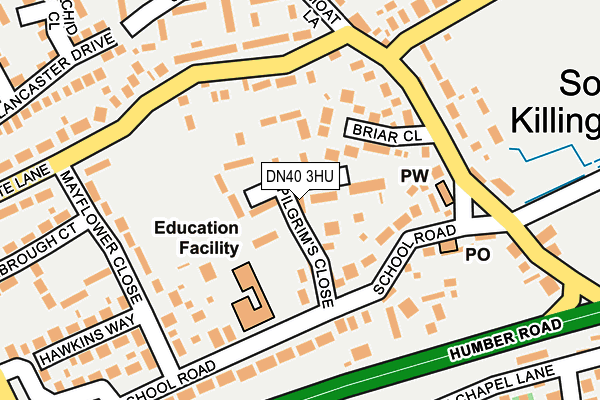 DN40 3HU map - OS OpenMap – Local (Ordnance Survey)