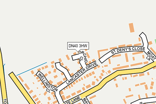 DN40 3HW map - OS OpenMap – Local (Ordnance Survey)