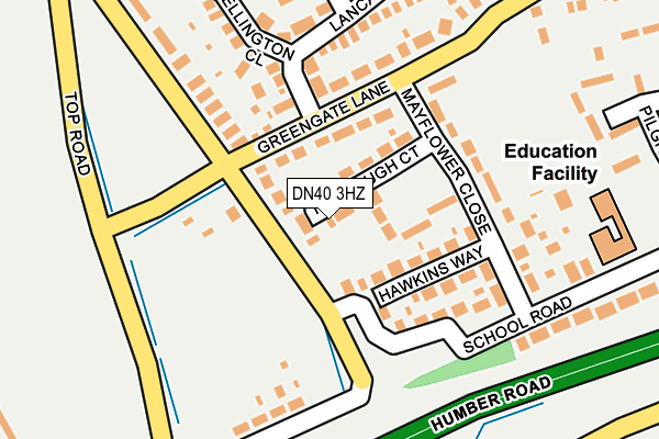 DN40 3HZ map - OS OpenMap – Local (Ordnance Survey)