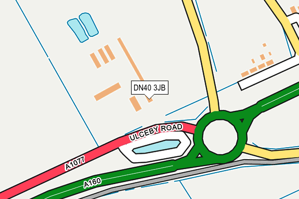 DN40 3JB map - OS OpenMap – Local (Ordnance Survey)
