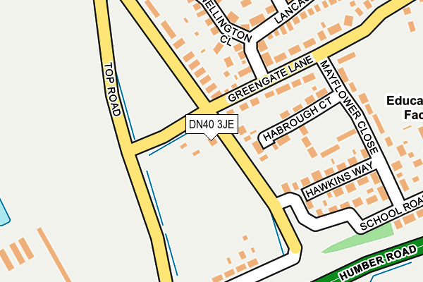 DN40 3JE map - OS OpenMap – Local (Ordnance Survey)