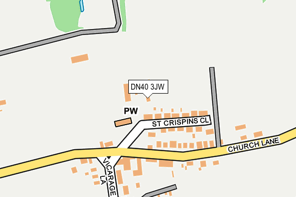 DN40 3JW map - OS OpenMap – Local (Ordnance Survey)
