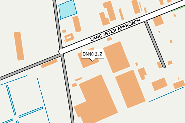 DN40 3JZ map - OS OpenMap – Local (Ordnance Survey)