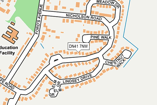 DN41 7NW map - OS OpenMap – Local (Ordnance Survey)