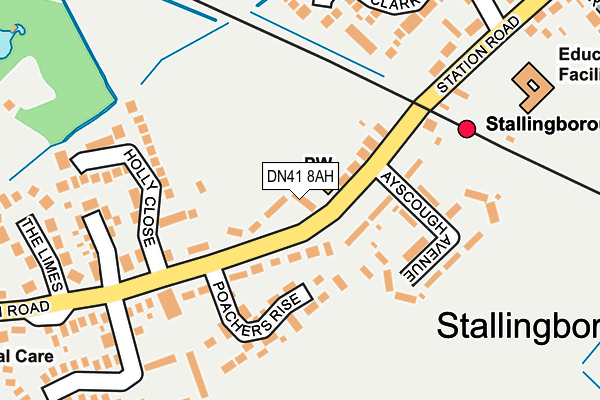 DN41 8AH map - OS OpenMap – Local (Ordnance Survey)