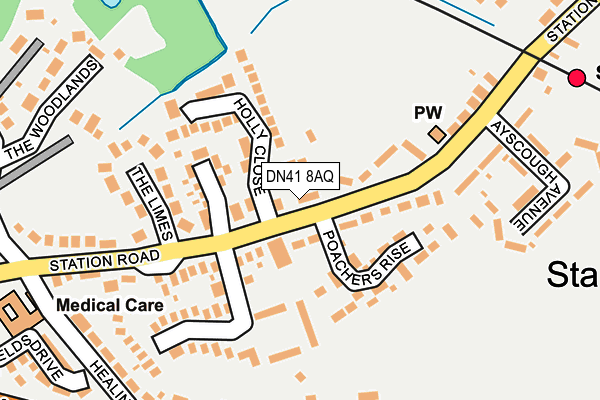 DN41 8AQ map - OS OpenMap – Local (Ordnance Survey)