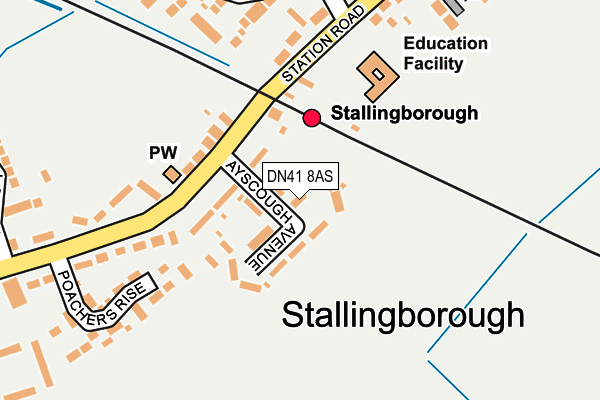 DN41 8AS map - OS OpenMap – Local (Ordnance Survey)