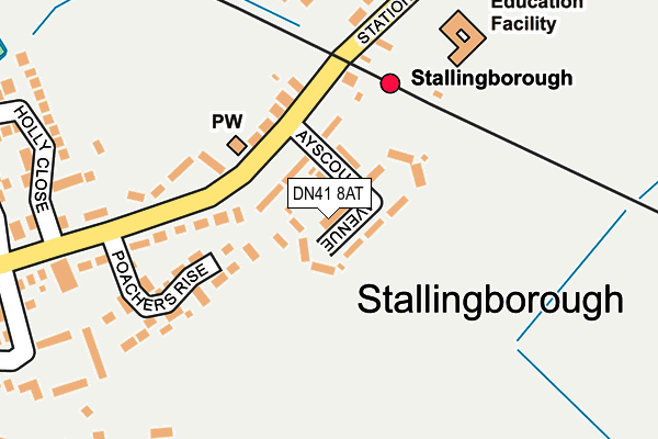 DN41 8AT map - OS OpenMap – Local (Ordnance Survey)