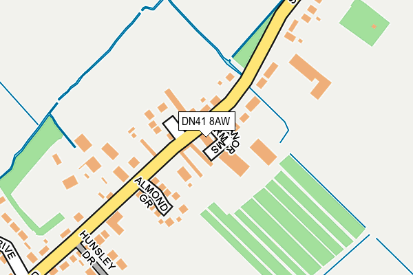 DN41 8AW map - OS OpenMap – Local (Ordnance Survey)