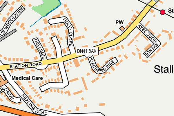 DN41 8AX map - OS OpenMap – Local (Ordnance Survey)