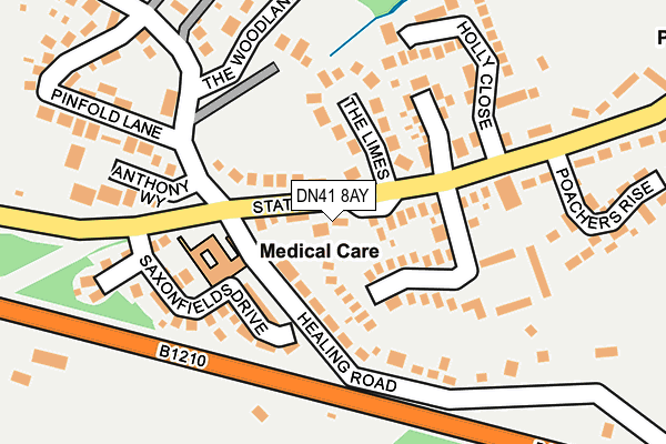 DN41 8AY map - OS OpenMap – Local (Ordnance Survey)